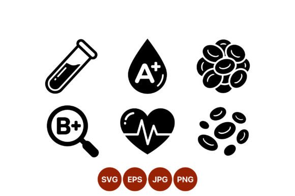 Blood Test Medical Icons