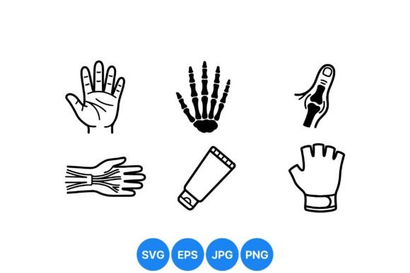 Hand Anatomy Medical Icons