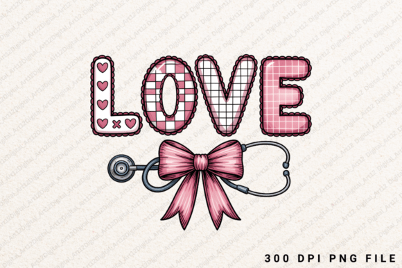 LOVE Nurse PNG, Valentine’s Day PNG