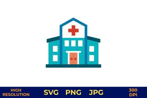 Medical Facility Icon in Flat Vector
