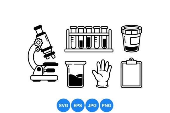 Medical Lab Equipment Icons
