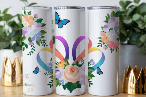 Nurse Butterfly Floral 20oz Wrap