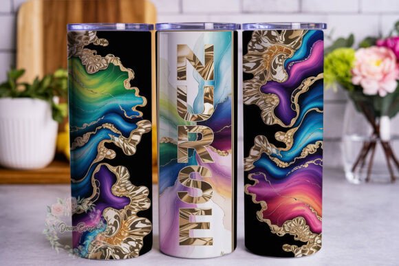 Nurse Fluid Art 20oz Tumbler Wrap
