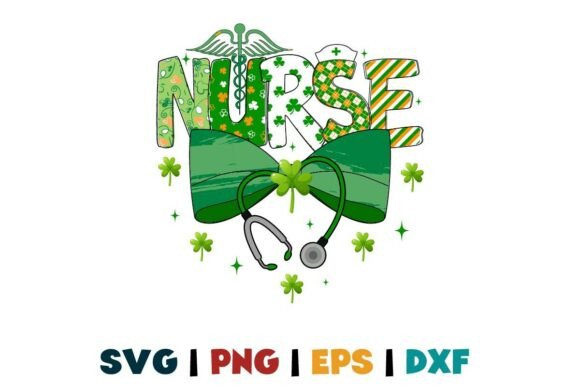 Nurse St Patricks Day Coquette Clover