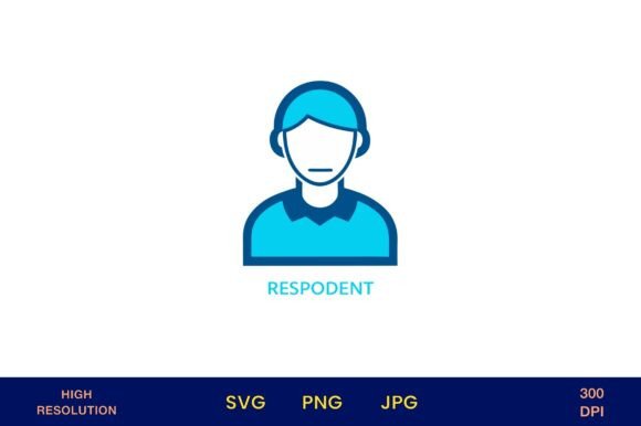 Teal Respondent Icon in Medical Uniform